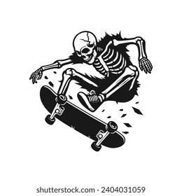 Skateboard Skeleton vector stock Images