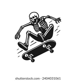 Skateboard Skeleton vector stock Images