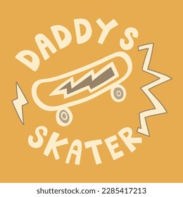 skateboard slogan vector typography illustration