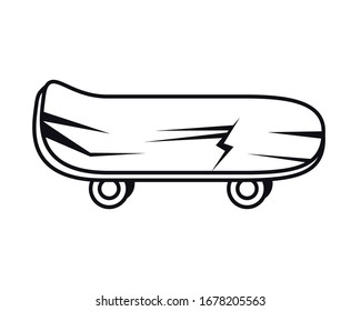 skateboard sport accessory isolated icon vector illustration design