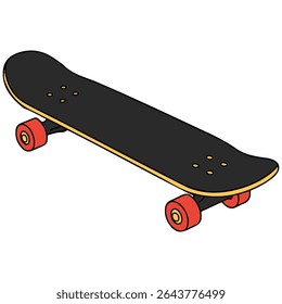 Skateboard sport equipment isolated vector illustration on white background