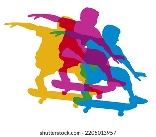 Skateboard sport graphic in vector quality.