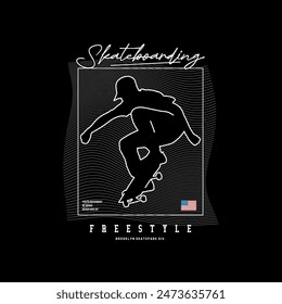 skateboard sport typography, tshirt prints.