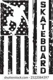 Skateboard, Sports, American Flag, Skateboarder, Hobby, Skater, Champion, Competition, Championship, Game, Team, Dad, Vector, Silhouette, Logo