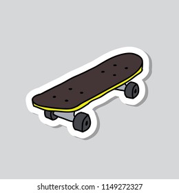 skateboard sticker doodle icon