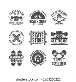 Skateboard Store Design Logo Collection