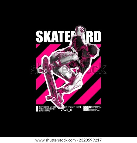 skateboard style abstract vintage vector