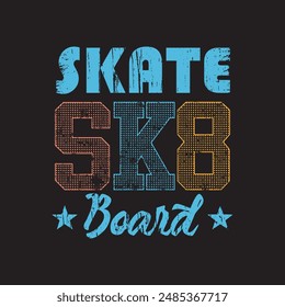 Skateboard stylish t-shirt and apparel abstract design. Vector print, typography, poster