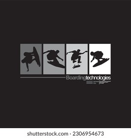 Skateboard Surfboard Urban T shirt Vector Design