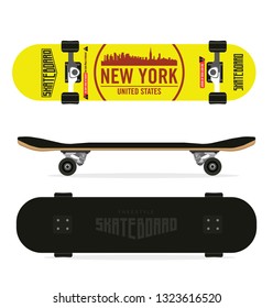 Skateboard template for your design. Vector illustration 6