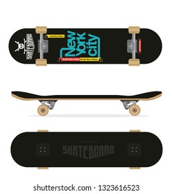 Skateboard template for your design. Vector illustration 5