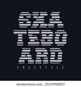 Tema de skate ilustração vetorial de tipografia, design de camiseta
