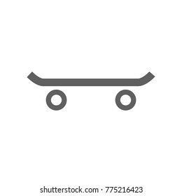 Skateboard thin line icon vector