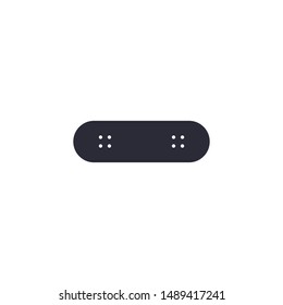 Skateboard Top View Icon Vector Illustration Eps