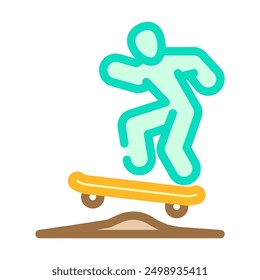 skateboard tricks color icon vector. skateboard tricks sign. isolated symbol illustration