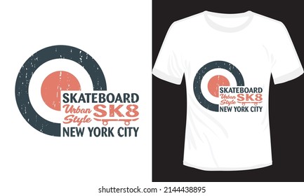 Skateboard t-shirt design vector illustration 