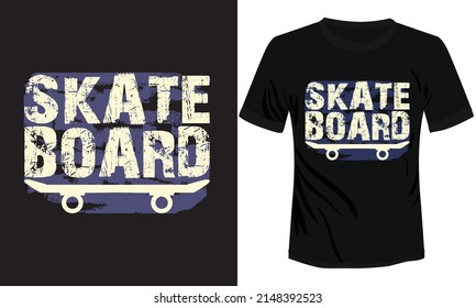 Skateboard t-shirt Design Vector Illustration