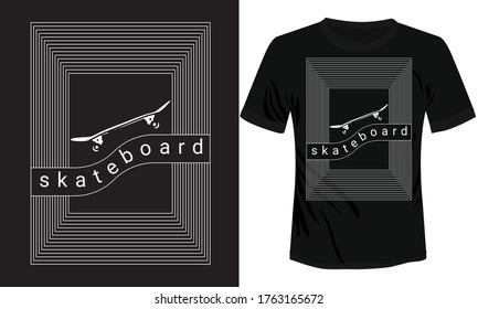 Skateboard t-shirt vector design, ready to print t shirt vector