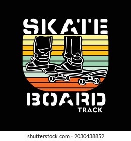 SKATEBOARD typography design for t shirt vector illustration