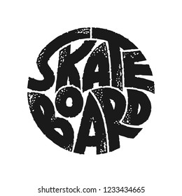 Skateboard typography graphics. Concept in vintage style for print production. T-shirt fashion Design. Template for poster, print, banner, flyer.
