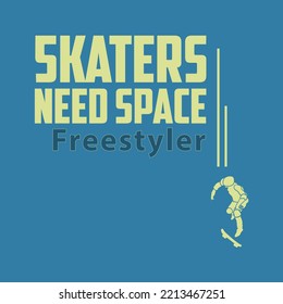 Skateboard typography. T shirt graphics. print. vector