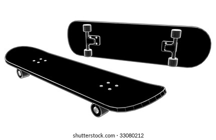 Skateboard Vector 02