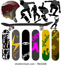 skateboard vector 3