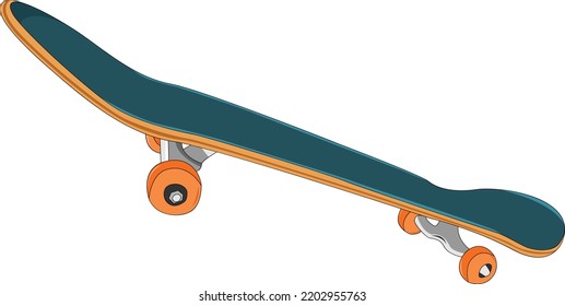 Skateboard  vector art. Vector illustration of skate style. Fashionable. Flat illustration.