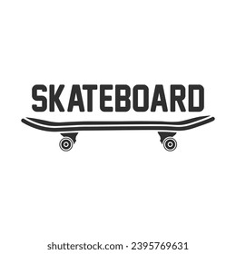 Skateboard Vector Design, Street Style Skateboard Graphics, Skateboard Illustration, Trendy Vector Art, Extreme Sports Vector Graphics, Funky Skateboard Deck Artwork