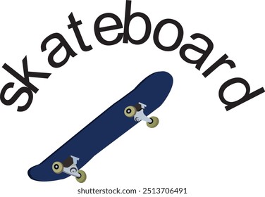 Skateboard Vector Design, Street Style Skateboard Graphics, Skateboard Illustration, Trendy Vector Art, Extreme Sports Vector Graphics, Funky Skateboard Deck Artwork