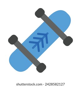 Diseño de iconos planos de vectores de patineta
