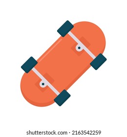 Icono plano vectorial del tablero de patines para web aislado en el fondo blanco archivo EPS 10