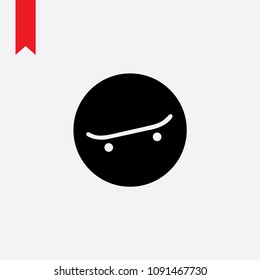 Skateboard vector icon