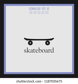 skateboard vector icon