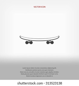 skateboard vector icon