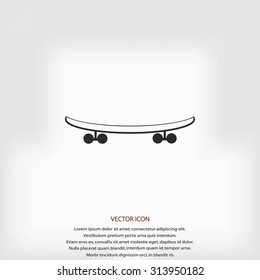 skateboard vector icon