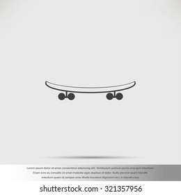 skateboard vector icon