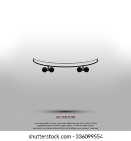 skateboard vector icon