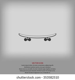 skateboard vector icon