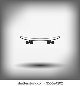 skateboard vector icon