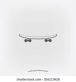 skateboard vector icon