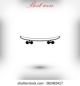 skateboard vector icon