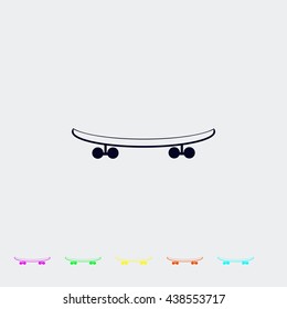 skateboard vector icon