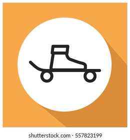 Skateboard vector icon