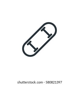 Skateboard vector icon