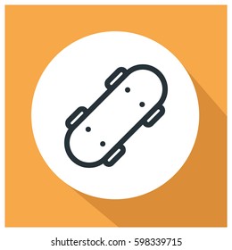 Skateboard vector icon