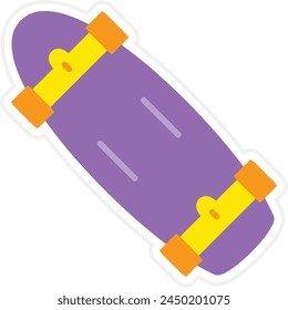 Skateboard vector icon. Can be used for printing, mobile and web applications.