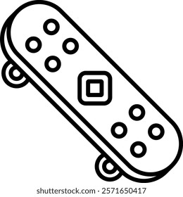 Skateboard vector icon. Can be used for printing, mobile and web applications.