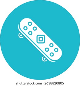 Skateboard vector icon. Can be used for printing, mobile and web applications.