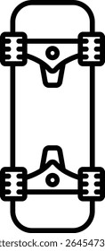 Skateboard vector icon. Can be used for printing, mobile and web applications.